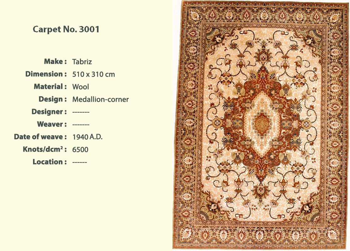 Tabriz antique rug Carpet No.3001